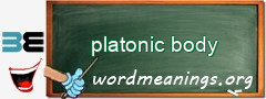 WordMeaning blackboard for platonic body